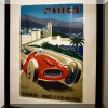 A10. Framed 1990 Monaco Synergie poster. 